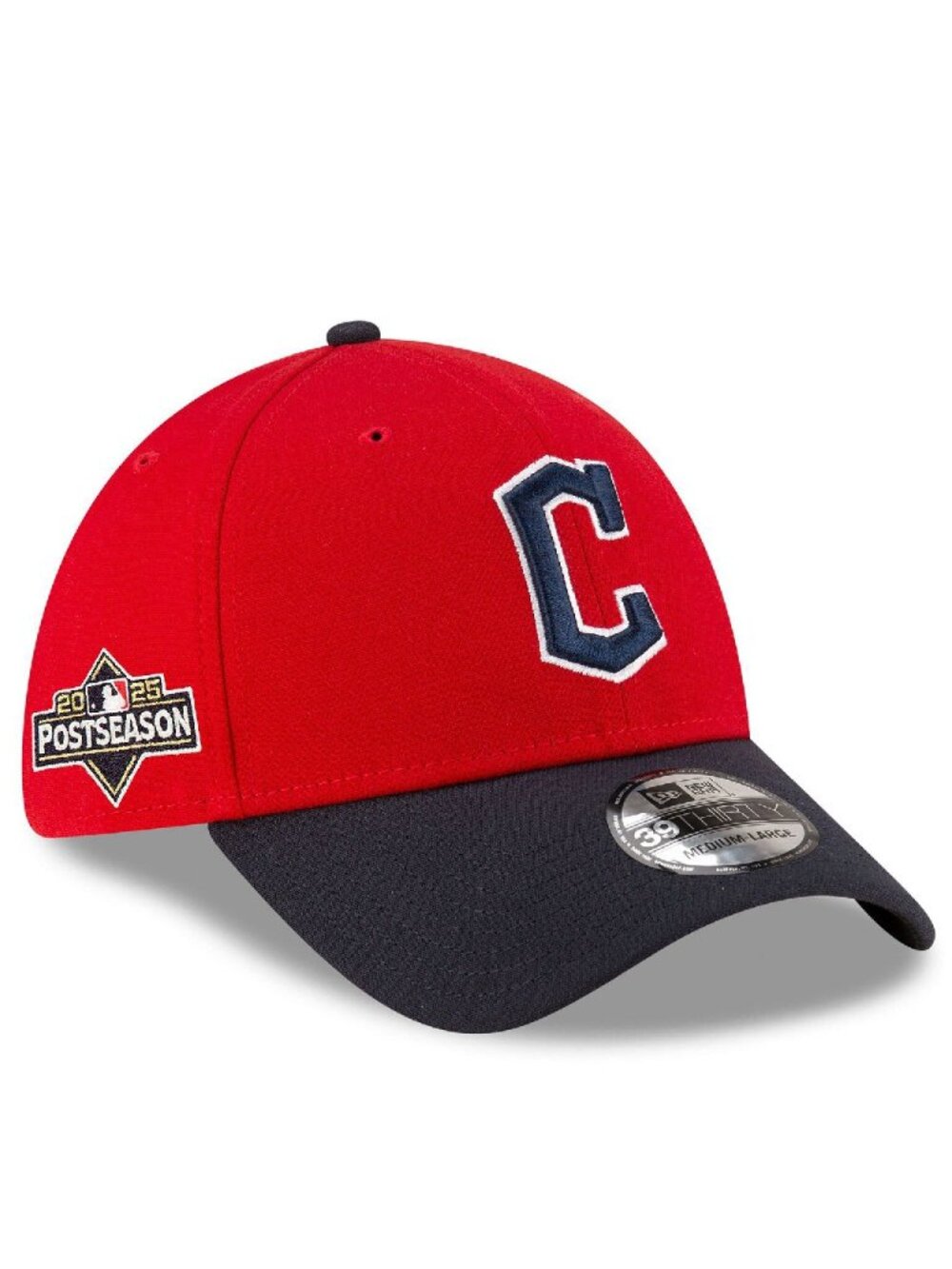 New Era CLE Guardians 2025 Postseason Participant 39Thirty Stretch Fit Hat M/L